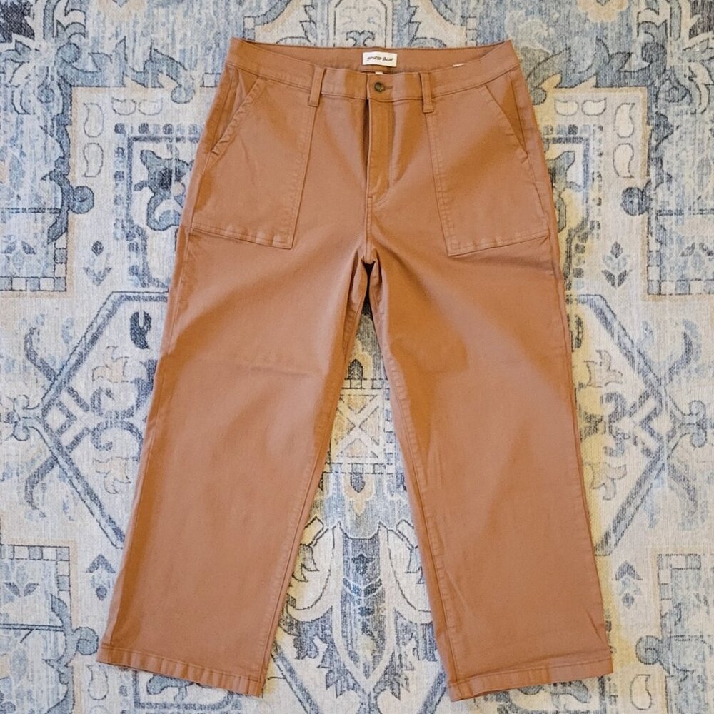 Studio Blue "Dawn" Wide-Leg Utility Pants I Size 16 I Light Brown I NWOT